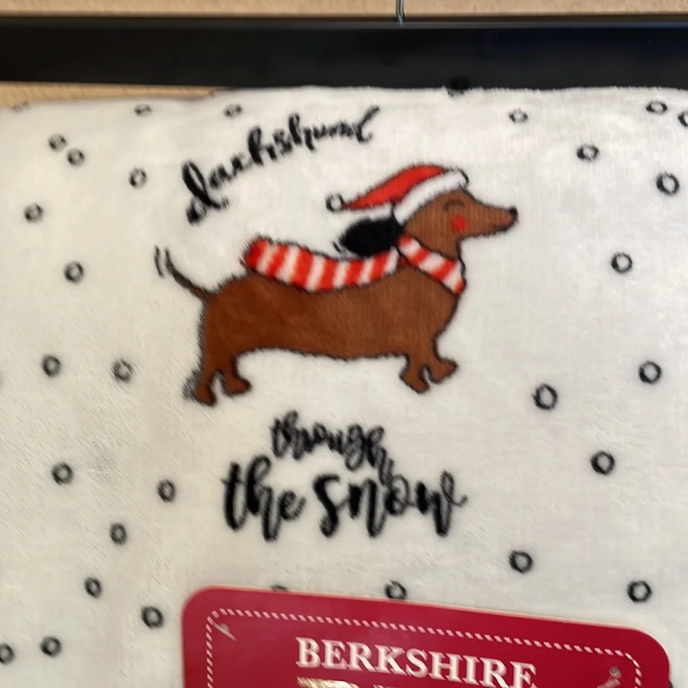 Dachshund themed throw blanket.